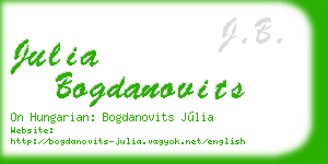 julia bogdanovits business card