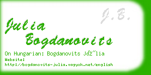 julia bogdanovits business card